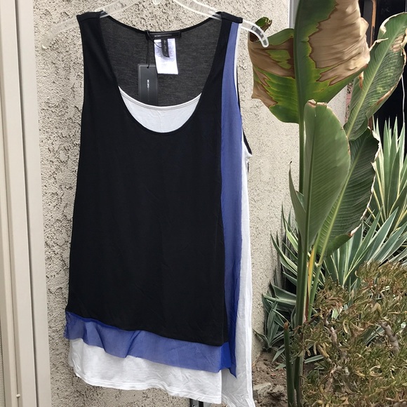 BCBGMaxazria - Long tank top w/color blocks - Picture 2 of 5